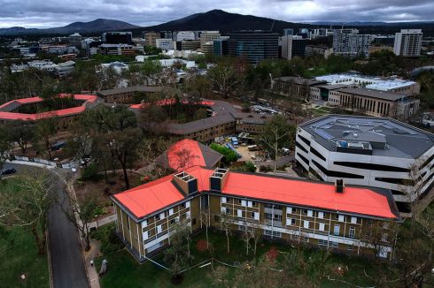 Aussie Stormseal innovation being fitted in Canberra to protect iconic hail-damaged buildings