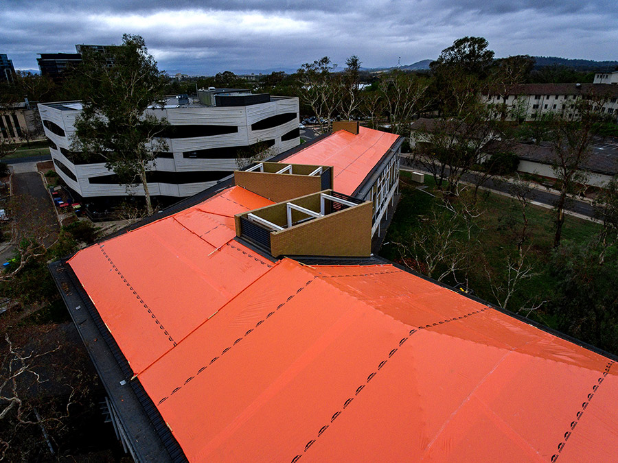 Aussie Stormseal innovation being fitted in Canberra to protect iconic hail-damaged buildings