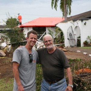 Joe (GIO Policy holder) with Matthew Lennox from Stormseal